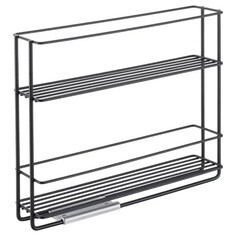 Подставки под крышки, сковороды стойка для специй METALTEX Lava 2 яруса 28x6x22см выдвижная нерж.сталь, полимерное покрытие
