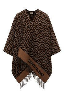 Накидка из шерсти и кашемира Fendi
