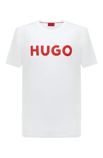 Хлопковая футболка HUGO