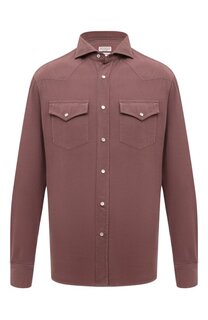 Хлопковая рубашка Brunello Cucinelli