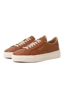 Кожаные кеды Santoni
