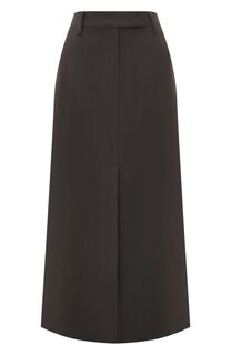 Юбка из вискозы и льна Brunello Cucinelli