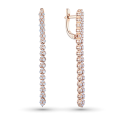 Серьги из красного золота э0212сг03186600_white ЭПЛ Даймонд