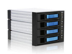 Корзина Procase A3-304-SATA3 4 SATA3/SAS 6Gb hotswap aluminium mobie rack module (3x5,25) 1xFAN 80x15mm