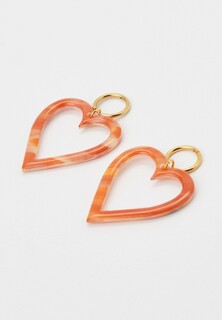 Серьги Recycle.Object Big heart earrings