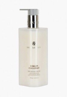 Гель для душа Bath&Bloom Натуральный кокос с 100% кокосовым маслом и экстрактом алое вера увлажняющий, 250 мл