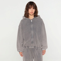 Женская толстовка Washed Cropped Hoodie Full Zip French Terry Streetbeat