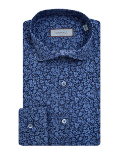 Рубашка из тонкого хлопка с флористическим паттерном Canali