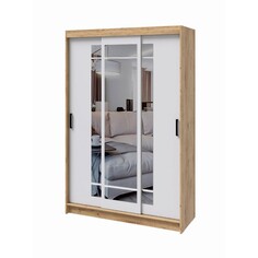 Шкаф-купе бруно корпус дуб вотан/белый гладкий 1310х2000х500 NO Brand