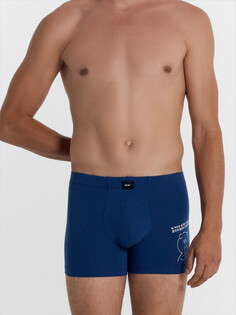 Трусы мужские боксеры сине-серые с печатью Mark Formelle