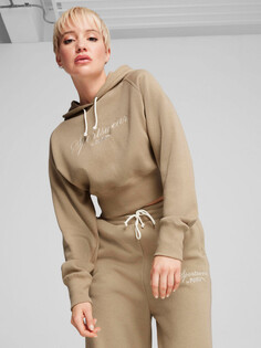Худи женская PUMA Classics +, Коричневый
