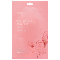 TENZERO Маска для лица тканевая с экстрактом свёклы Day 1 Mask Pack # Beet Day