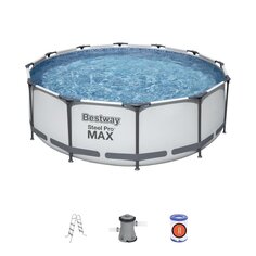 Бассейн каркасный Bestway, 366х100 см, Steel Pro Max, 56418BW, фильтр-насос, лестница, 9150 л, картридж