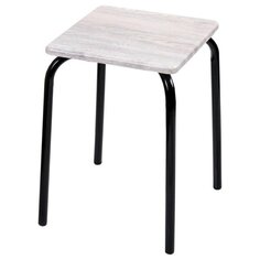 Табурет 370х370х465 мм, бомонд грей, сиденье квадратное, на болтах, МДФ, Nika, ТКМ2/С