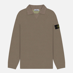Мужская толстовка Stone Island Garment Dyed Polo Neck, цвет серый