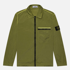 Мужская рубашка Stone Island Nylon Metal In Econyl Overshirt, цвет зелёный