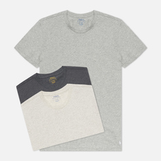 Комплект мужских футболок Polo Ralph Lauren Crew Neck 3-Pack, цвет серый