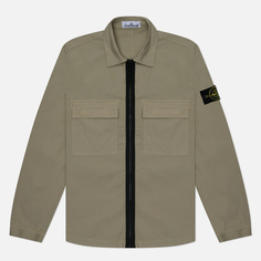 Мужская рубашка Stone Island Cotton Ripstop Garment Dyed Overshirt, цвет бежевый
