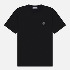 Мужская футболка Stone Island Compass Patch Logo, цвет чёрный