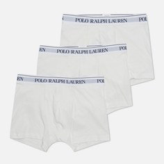 Комплект мужских трусов Polo Ralph Lauren BCI Cotton/Elastane Classic Trunk 3-Pack, цвет белый