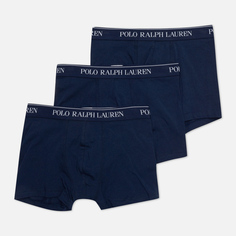 Комплект мужских трусов Polo Ralph Lauren BCI Cotton/Elastane Classic Trunk 3-Pack, цвет синий