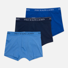 Комплект мужских трусов Polo Ralph Lauren BCI Cotton/Elastane Classic Trunk 3-Pack, цвет синий