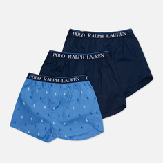 Комплект мужских трусов Polo Ralph Lauren Elastic Boxer 3-Pack, цвет синий