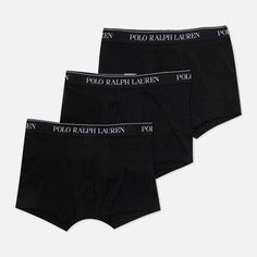 Комплект мужских трусов Polo Ralph Lauren BCI Cotton/Elastane Classic Trunk 3-Pack, цвет чёрный