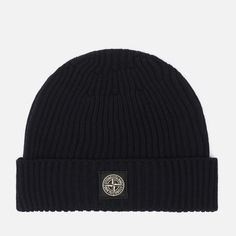 Детская шапка Stone Island Junior Season 79 Compass Patch Logo, цвет синий