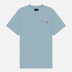 Женская футболка Evisu Printed Cranes Floral Daicock Seagull Boyfriend, цвет голубой