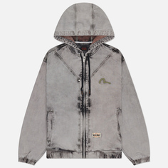 Мужская джинсовая куртка Evisu Seagull Koinobori Embroidery, цвет серый