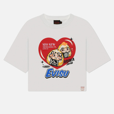 Женская футболка Evisu Daruma Onigiri Heart, цвет белый