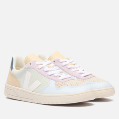 Женские кроссовки VEJA V-10 Suede, цвет зелёный