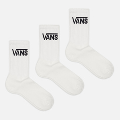 Комплект носков Vans Classic Crew Wmns 3-Pack, цвет белый