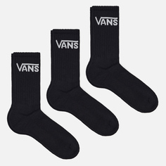 Комплект носков Vans Classic Crew Rox 3-Pack, цвет чёрный