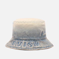 Панама Evisu Seagull & Evisu Embossed Denim, цвет голубой