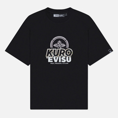 Мужская футболка Evisu Evisukuro Garment Melting Metallic Logo, цвет чёрный