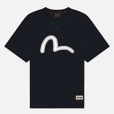 Мужская футболка Evisu Seagull Koinobori Reflective Print, цвет чёрный
