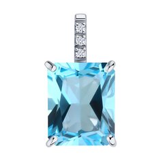 Подвеска SOKOLOV из белого золота с топазом и бриллиантами выращенными
