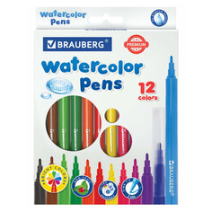 Фломастеры фломастеры BRAUBERG Premium Ultra 12цв смываемые