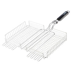 Решетки для барбекю решетка-гриль ECOS 40х27х5см хром.сталь дерево Leonord