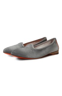 Замшевые слиперы Santoni