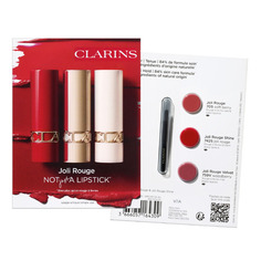 CLARINS Карта с сэмплом: Губная помада с атласным эффектом Joli Rouge 705 0,2мл+Губная помада с сияющим эффектом Joli Rouge Shine 742S 0,2мл+Губная по