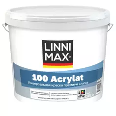 Краска фасадная Linnimax 100 Acrylat цвет прозрачный база Б1 10 л