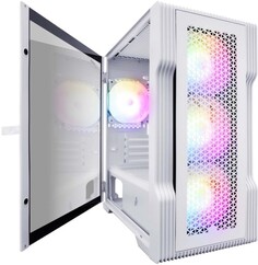 Корпус mATX 1STPLAYER T3 белый, без БП, боковая панель из закаленного стекла, USB 3.0, 2*USB 2.0, audio