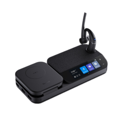 Гарнитура беспроводная Yealink BH71 Workstation BT, шумоподавление, зарядка Qi, дисплей 3, USB-хаб