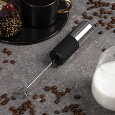 Капучинатор погружной luazon wmr-03, 6 вт, от батареек (не в комл-те), на подставке