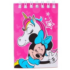 Блокнот а7 32 л, на гребне, минни и единорог, минни маус Art Fox