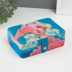 Шкатулка кожзам для украшений NO Brand