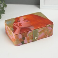 Шкатулка кожзам для украшений NO Brand